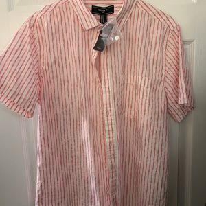 Brand new stripped pink/white Men shirt size M